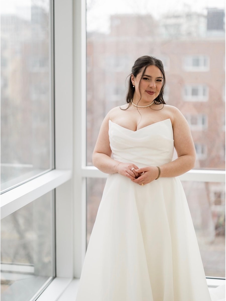 GRWN bridal client on her wedding day